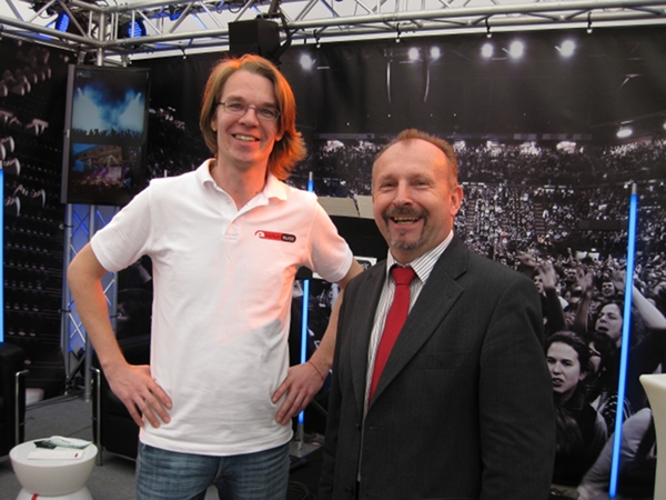 Herr Dr. Miodek, Wirtschaftsförderung Mannheim, mit Alexander Mudrow (mudrow music)